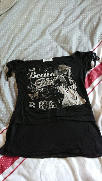 T-shirt noir taille unique