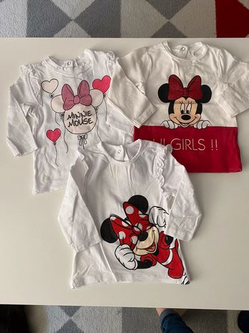 Lot t-shirt manche longue disney 6 mois