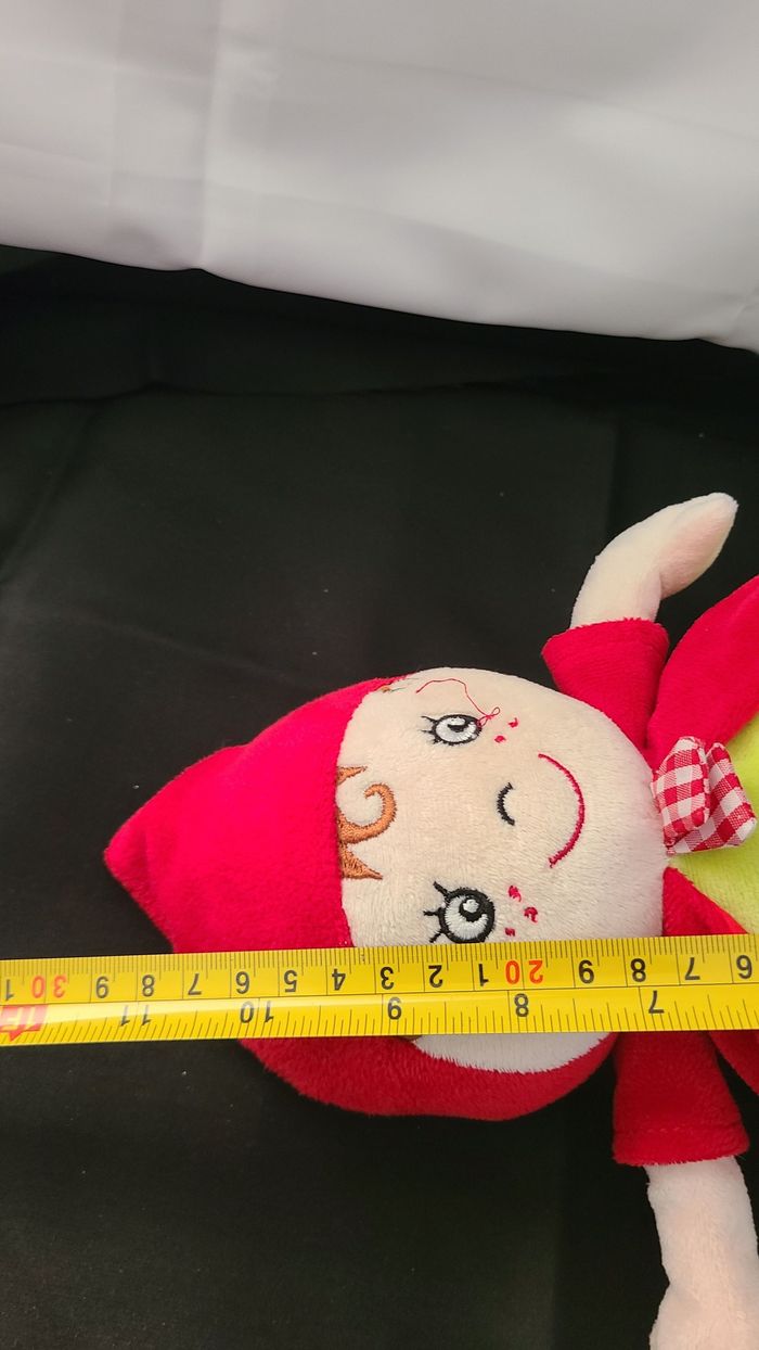 Doudou peluche poupée le petit chaperon rouge Pik Pik et Compagnie - photo numéro 4