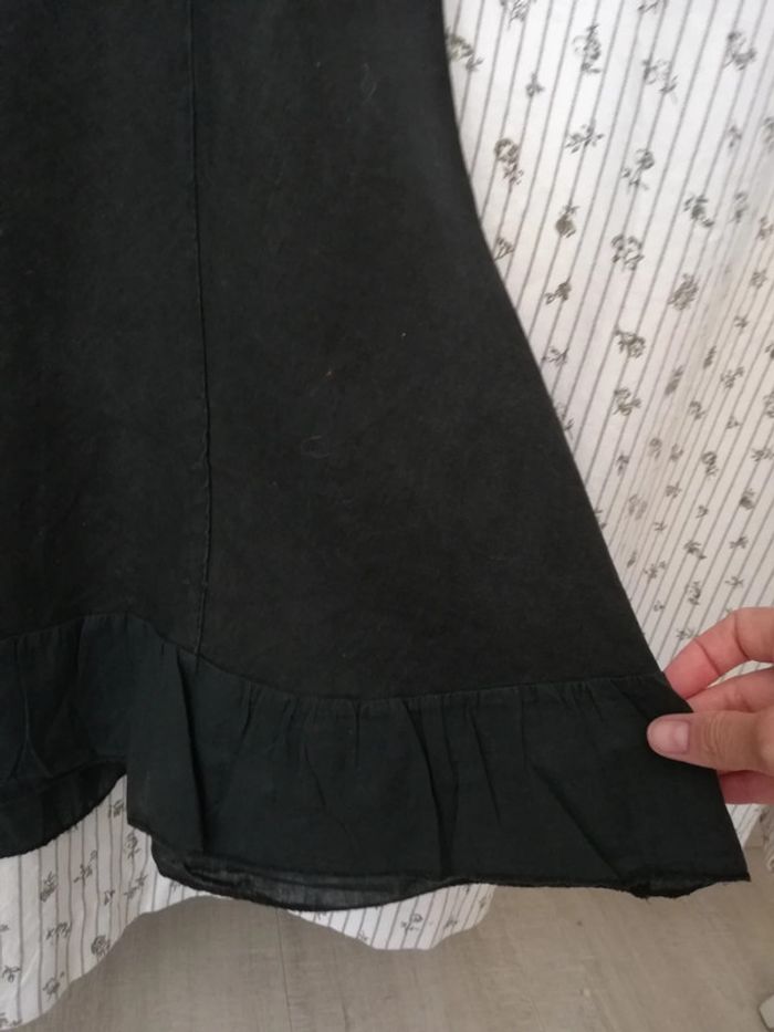 Robe bohème en lin noir T 36 - photo numéro 5