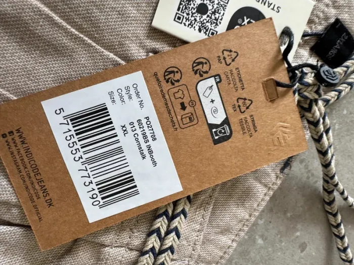 Pantalon beige Indicode jeans, taille 2XL 49*96cm réglable à la taille - photo numéro 4