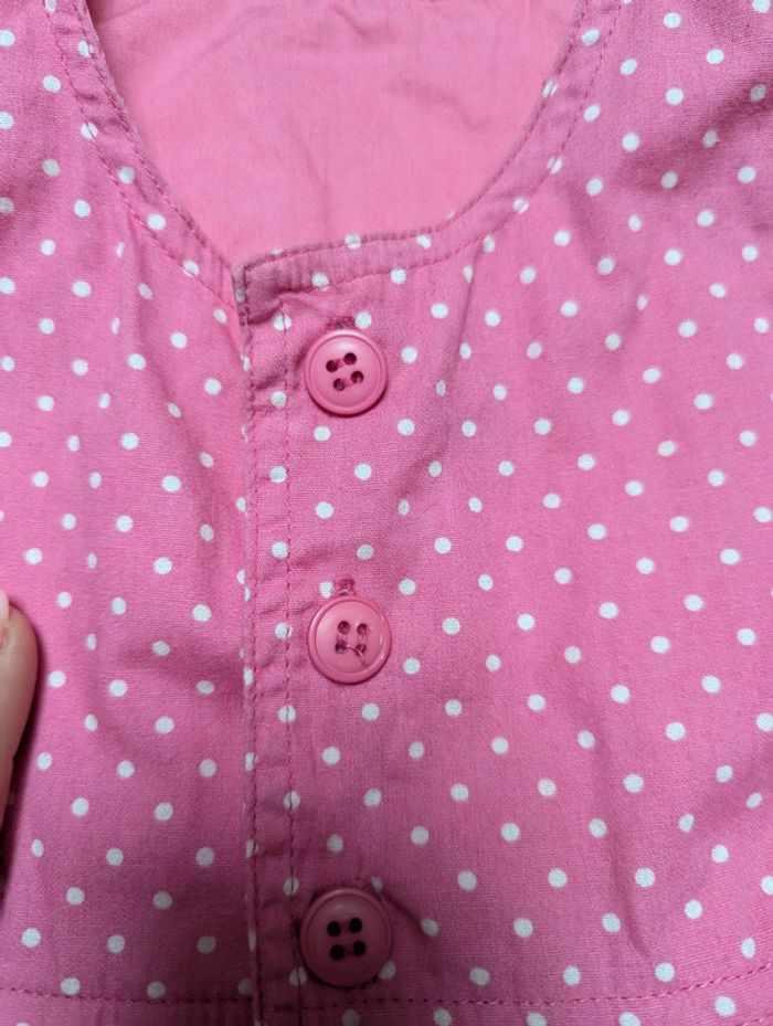 Jolie combishort rose à pois vintage 4 ans - photo numéro 5