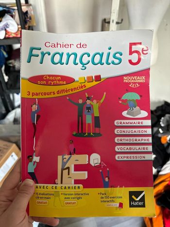 Cahier de français 5 eme version corrigé hatier