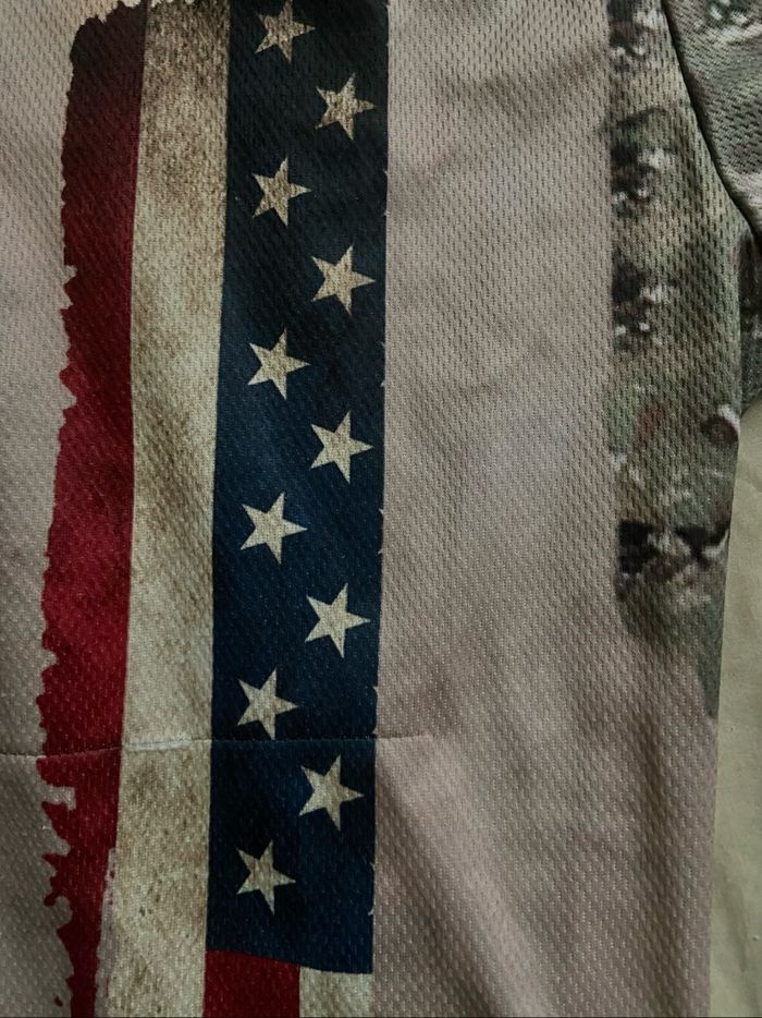 T-shirt camouflage Punisher US Flag militaire streetwear - photo numéro 3