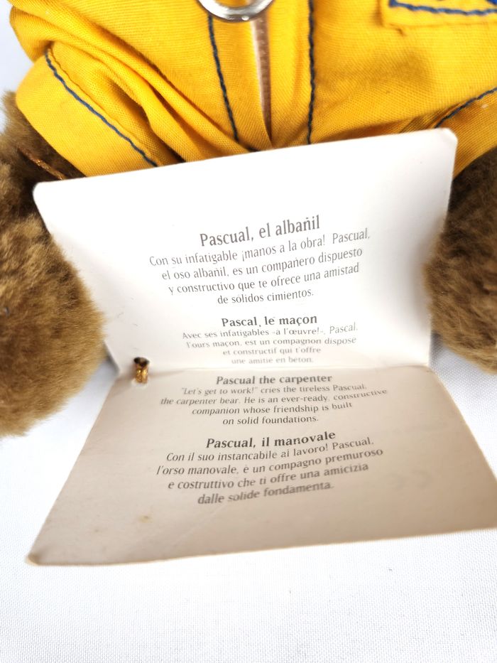 Peluche Rare The Teddy Bear Collection - Pascal le Maçon - photo numéro 6
