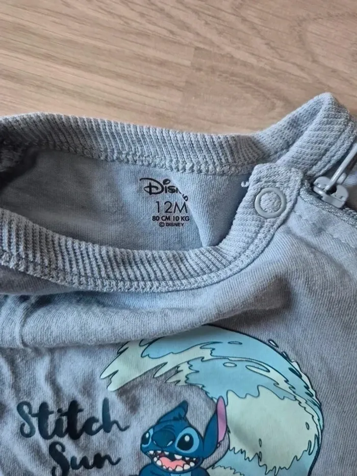 Pyjama sans pieds Stitch 12mois 80cm - photo numéro 2