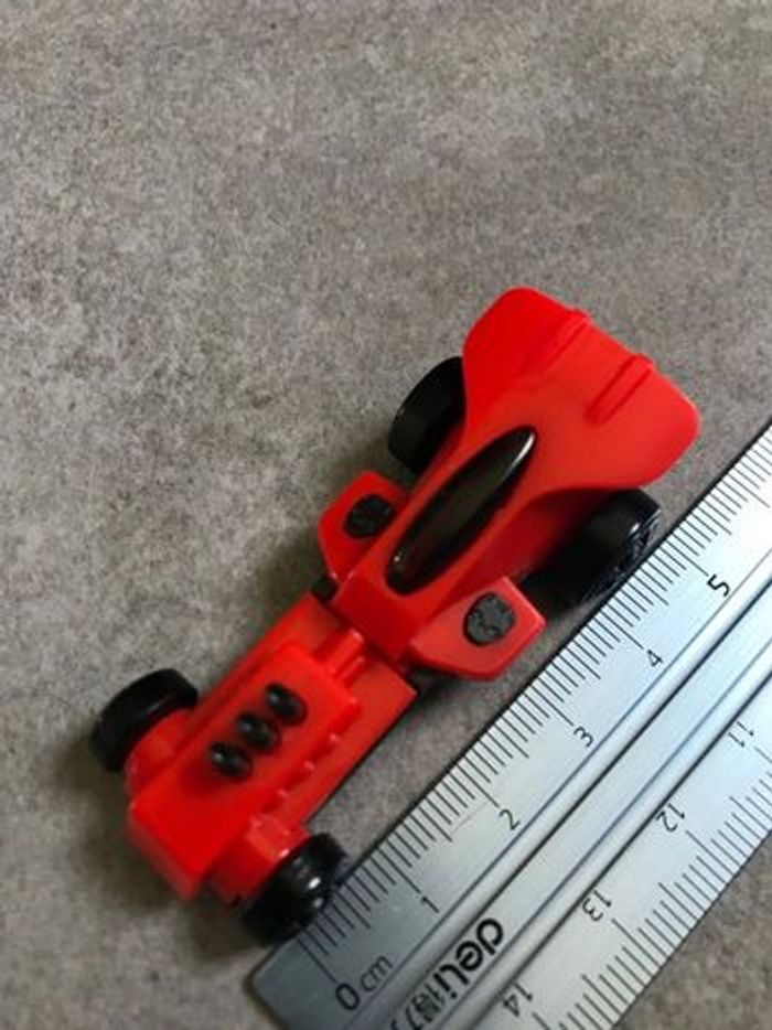 petite voiture kinder mattel rouge orange très bon état - photo numéro 2