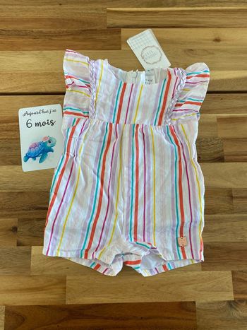 Combinaison courte multicolore