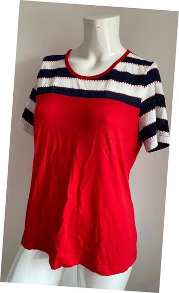 T-shirt rouge marinière Christine Laure taille 2