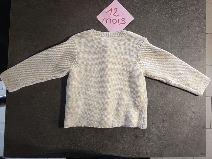 Gilet beige coeurs 12 mois - photo numéro 6