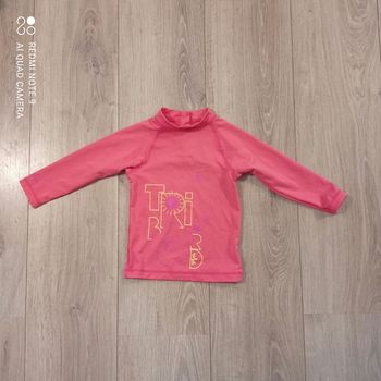 Haut de maillot de bain rose 2/3ans