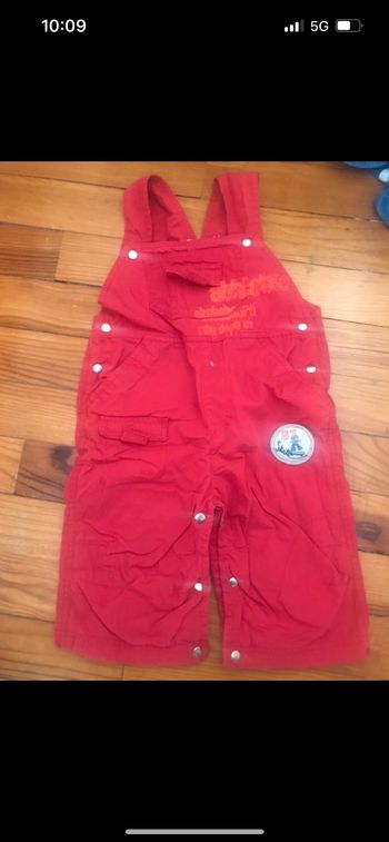 Salopette rouge 12 moi
