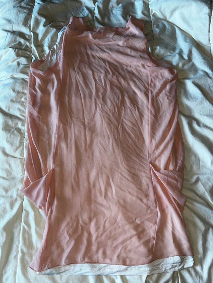 Tunique saumon et crème taille 42 - photo numéro 2