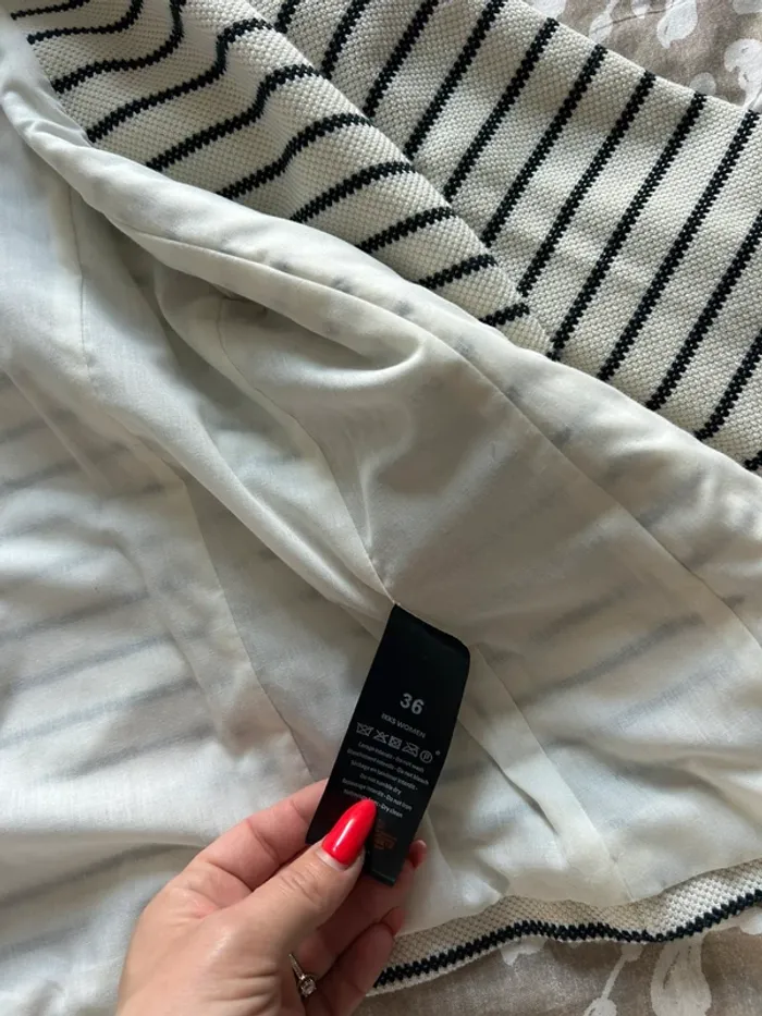 Veste IKKS rayée blanche et noire - Taille 36 - photo numéro 5