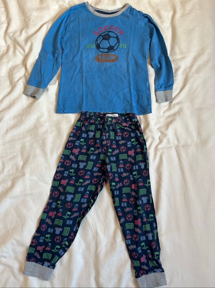 Pyjama Tex bleu marine football