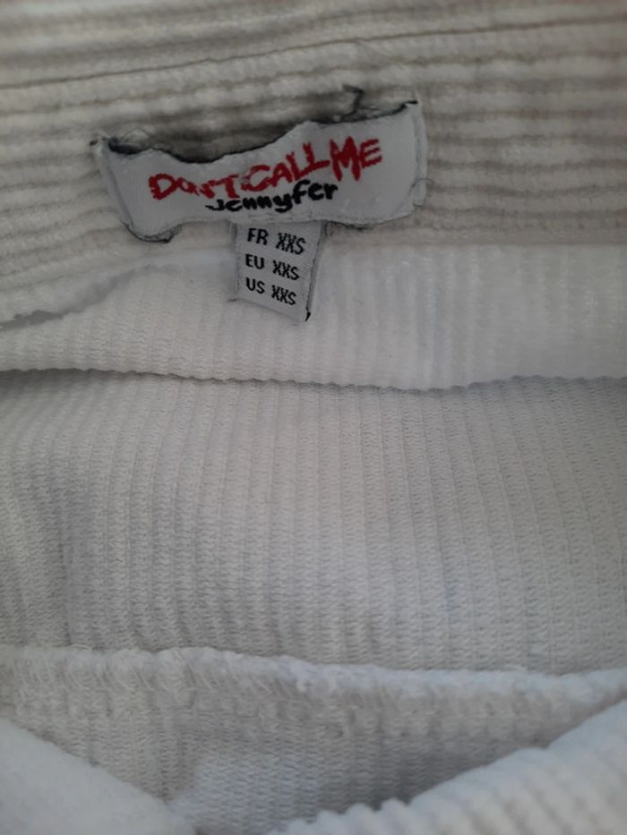 Veste/ surchemise velours blanc - photo numéro 6