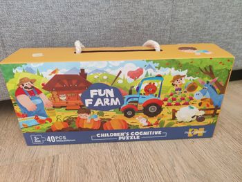 Grand puzzle panoramique La ferme - 40 pièces 3 ans et +