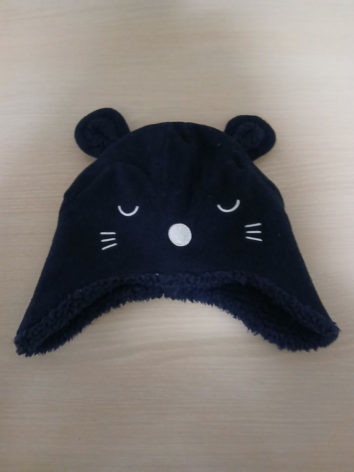 Bonnet bebe tour de tete 45 marque kiabi fourre a l interieure - photo numéro 2