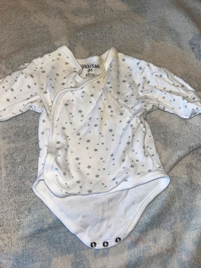 Lot de 2 bodies bébé manches longues – 6 mois (67 cm) - photo numéro 3