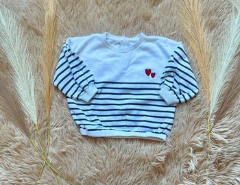 Pull marinière cœur