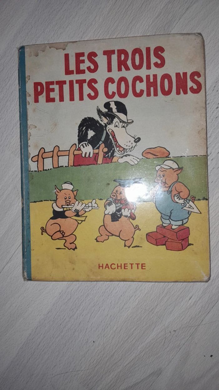 Magnifique livre ancien 1934 les 3 petits cochons illustré