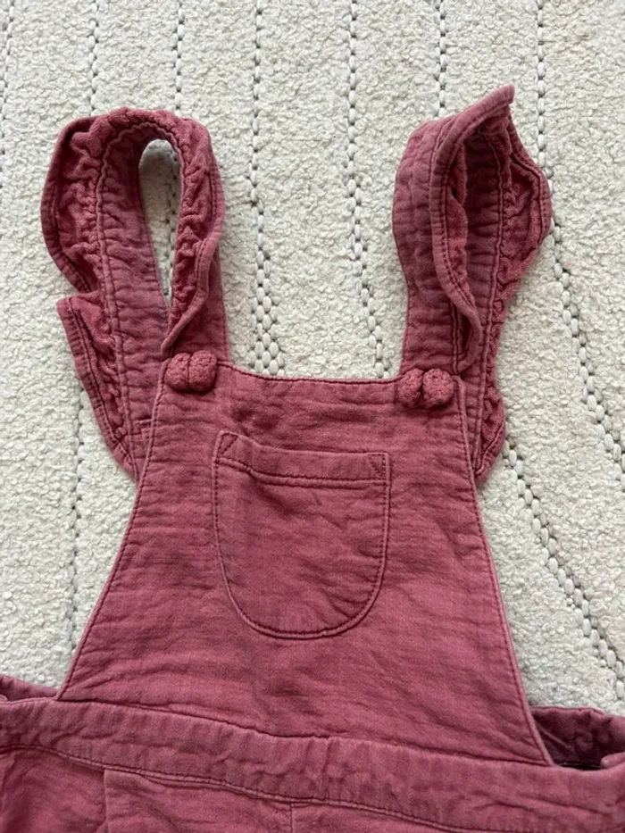 Salopette short  rose - photo numéro 3