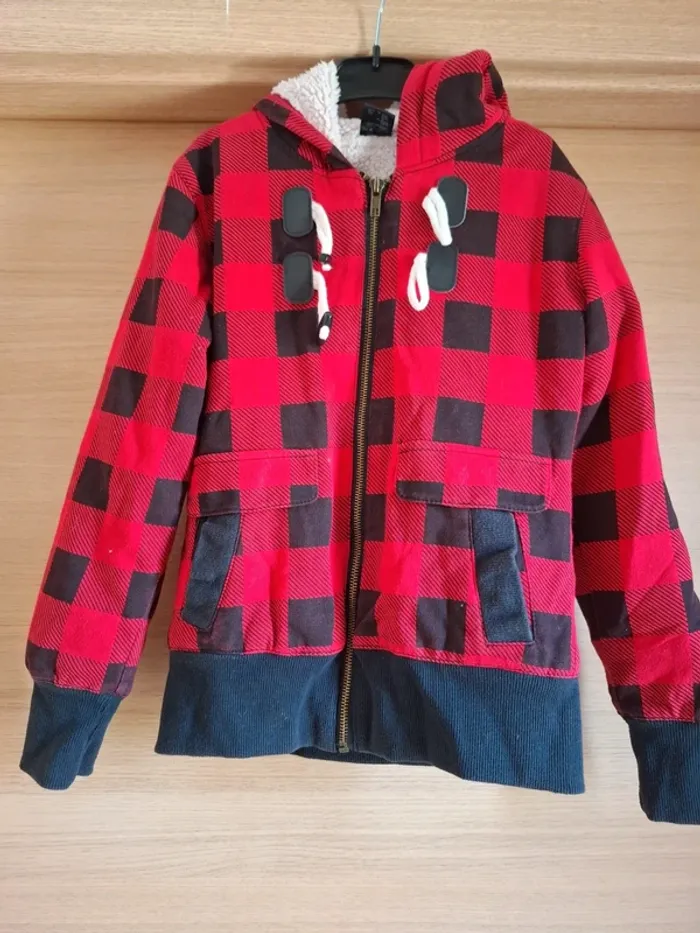 Veste a carreaux 10 ans - photo numéro 2