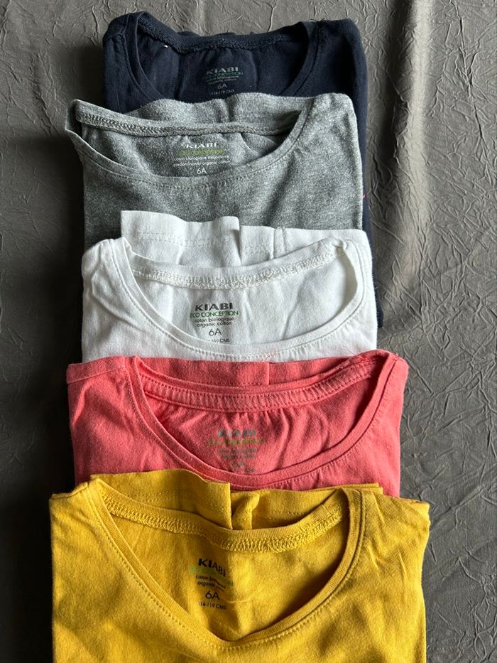 Lot de 5 t-shirts manches longues petite fille « Kiabi » - photo numéro 4