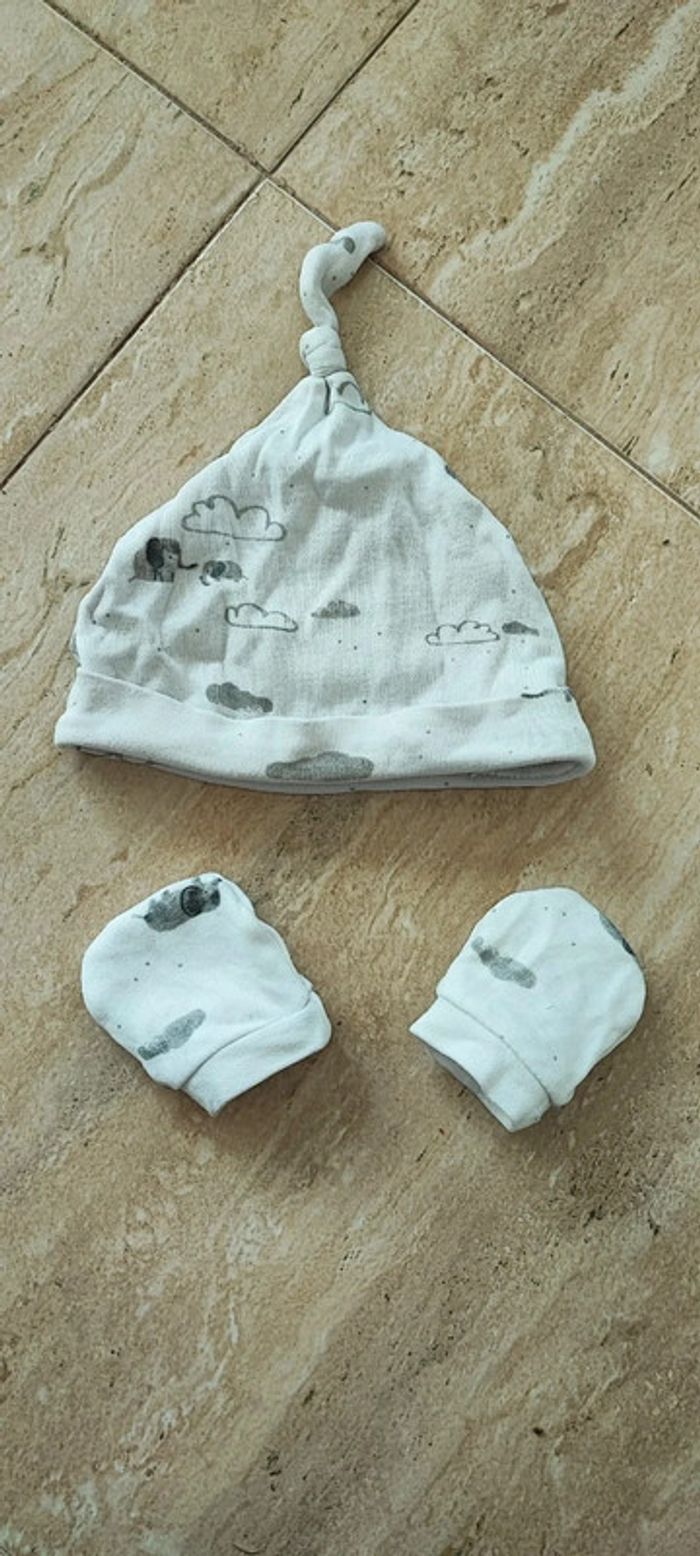 Lot 9 bonnets naissance cotton neuf taille 0-6 mois - photo numéro 3