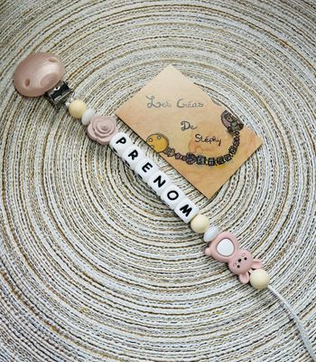 Attache tétine lapin