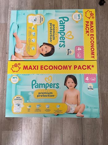 Mega pack de 180 couches pampers premium taille 4 neuf