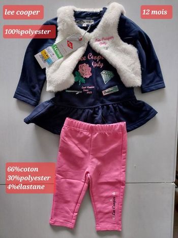 Ensemble 3 pièces fille 12 mois