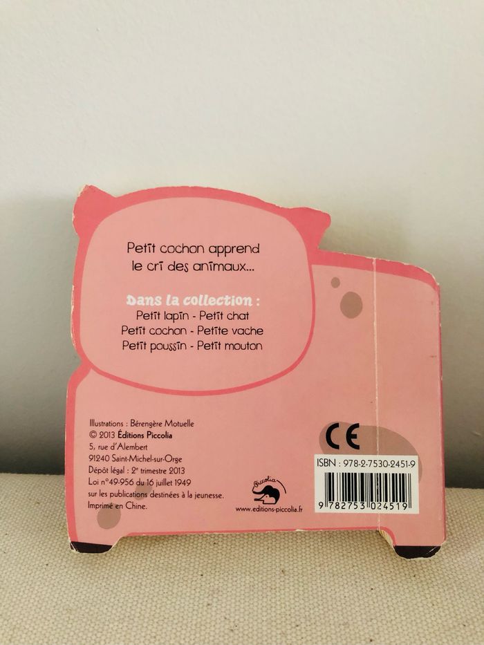 Petit livre bébé petit cochon append les cris des animaux - photo numéro 2