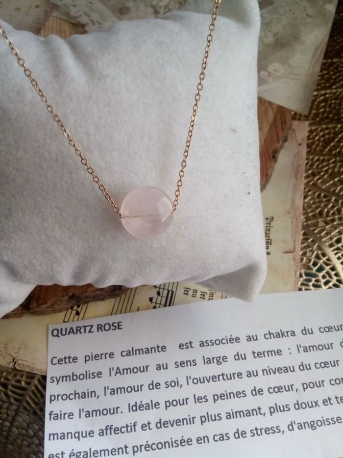Collier de quartz rose - photo numéro 3