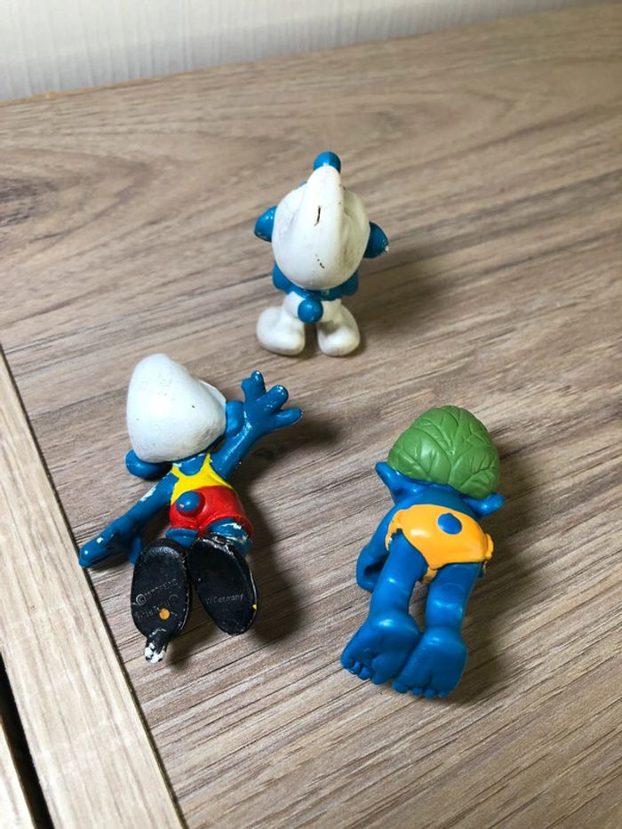 Lot de trois figurines vintage schtroumpfs peyo schleich - photo numéro 2