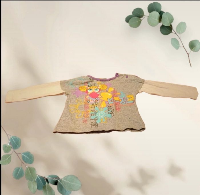 Pull Léger Manches Longues Bébé Fille Mini Sterco - 6 Mois - Motif Pop/Kawaii