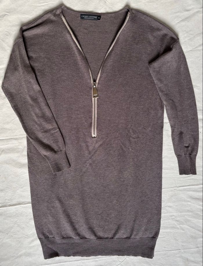 Robe pull col réglable cherry couture Taille unique - photo numéro 3