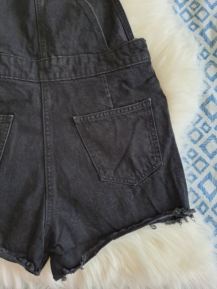 Salopette short en jean noir 36 - photo numéro 6
