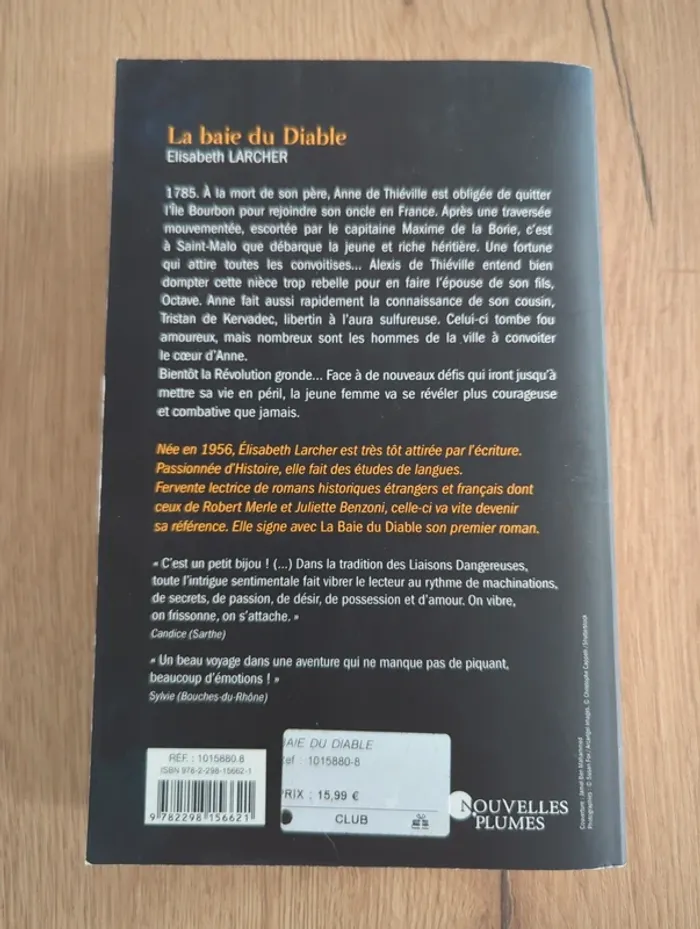 Livre la baie du diable Elisabeth larcher - photo numéro 2