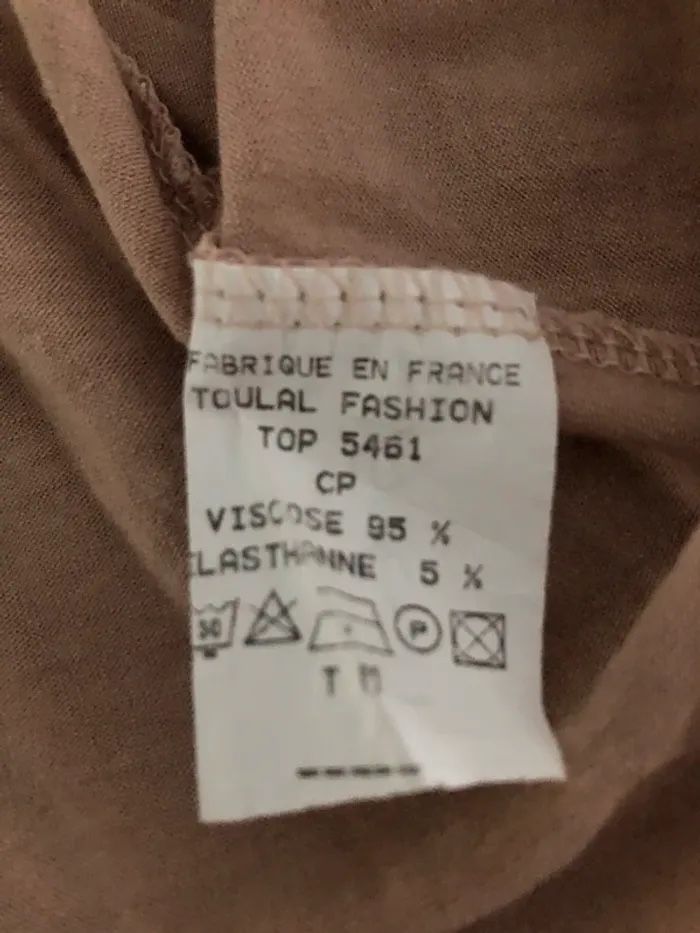 Haut femme taille empire large taille M beige crème - photo numéro 8