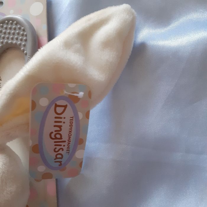 Neuf: Doudou Lapinou/anneau dentition *bruit papier froissé - photo numéro 4