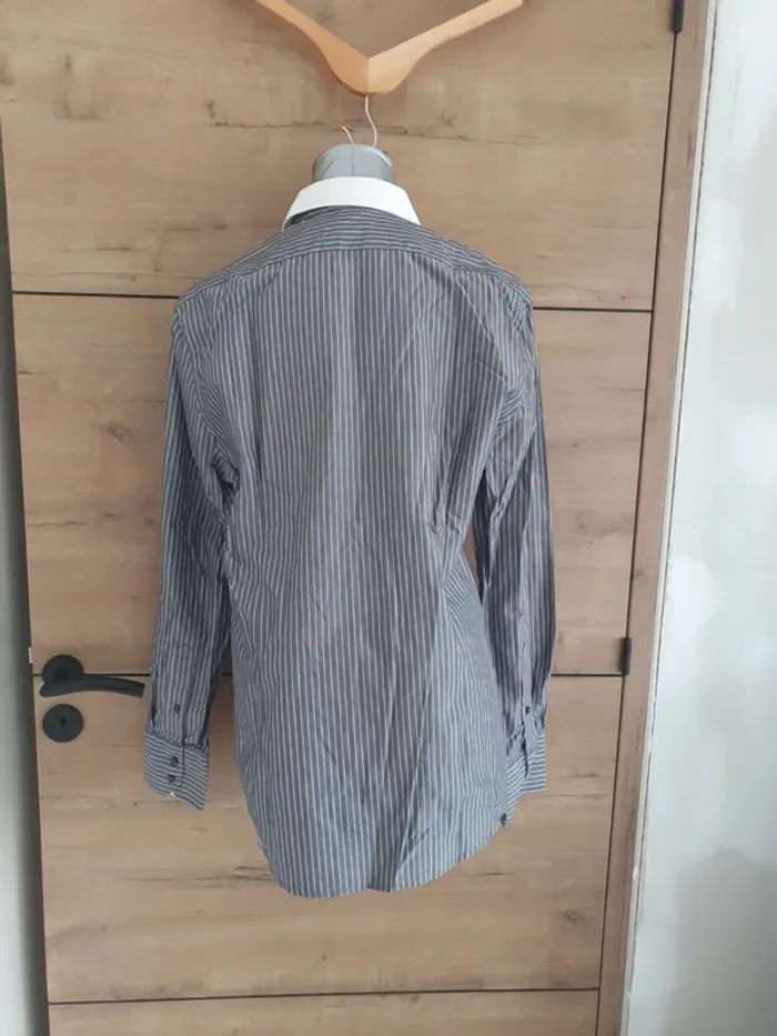 Chemise à rayures col blanc - photo numéro 4