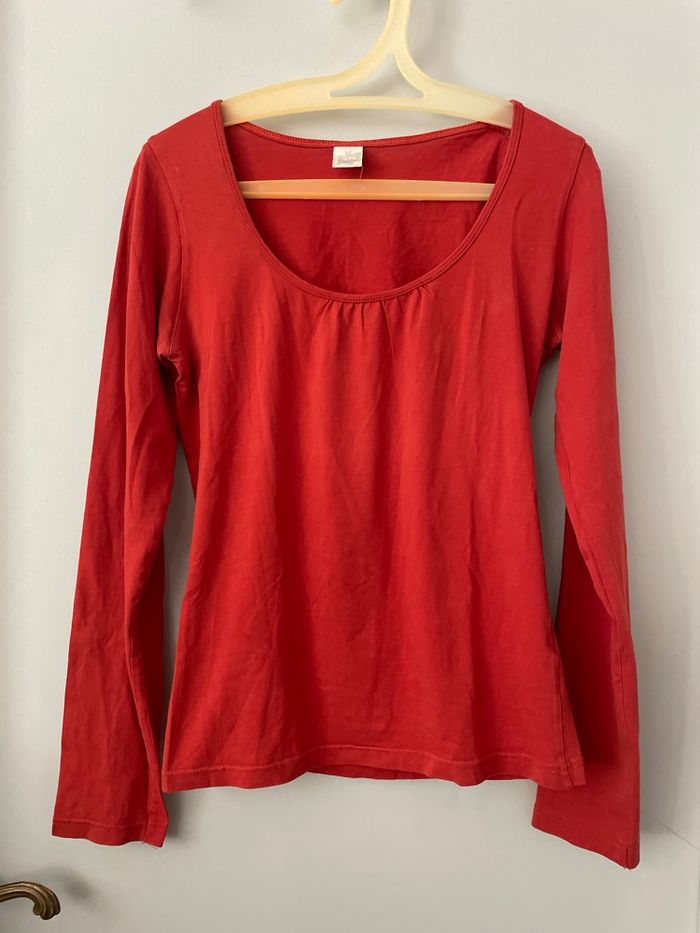 T-shirt rouge femme / camaïeu