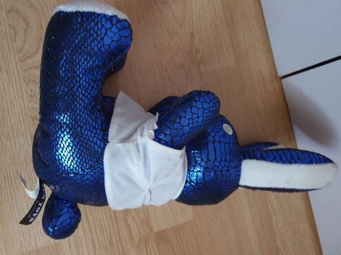 Peluche playboy bleu + strass (h 35+ l15)cm - photo numéro 8