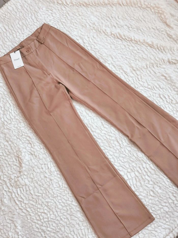 Pantalon évasé taille haute marron Thead. Modèle KLOE Pant 38 M - photo numéro 4