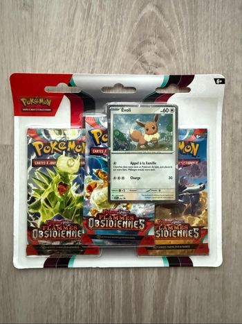 Tripack Pokémon Flammes Obsidiennes Évoli