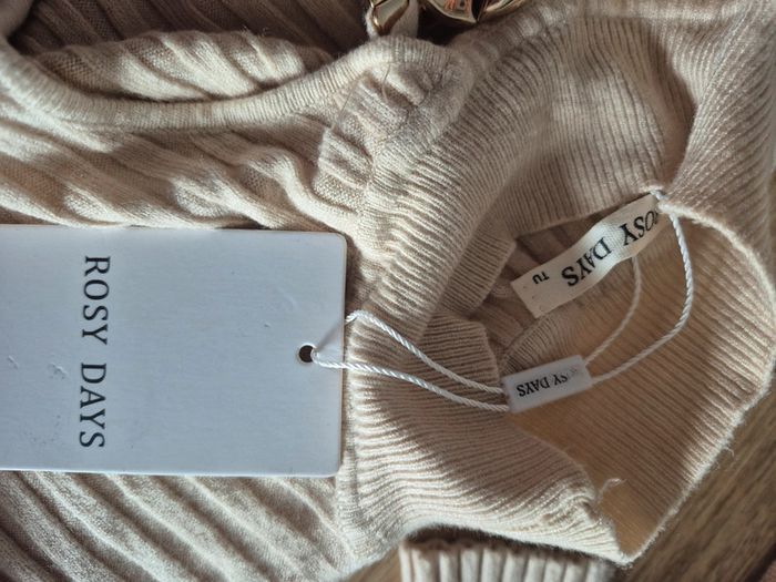 Robe Courte Manches Longues Beige Femme Taille Unique - photo numéro 3