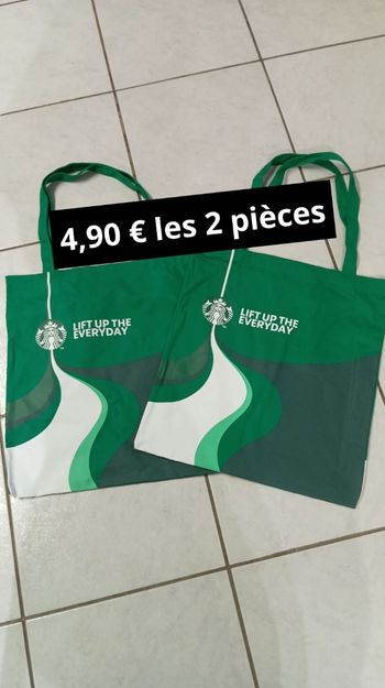 Cadeaux Noël  lot 2: sacs Starbucks