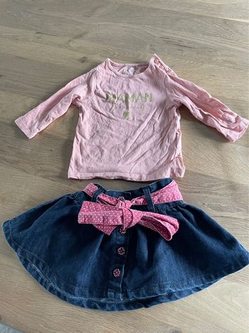 Ensemble jupe et haut fille 6 mois