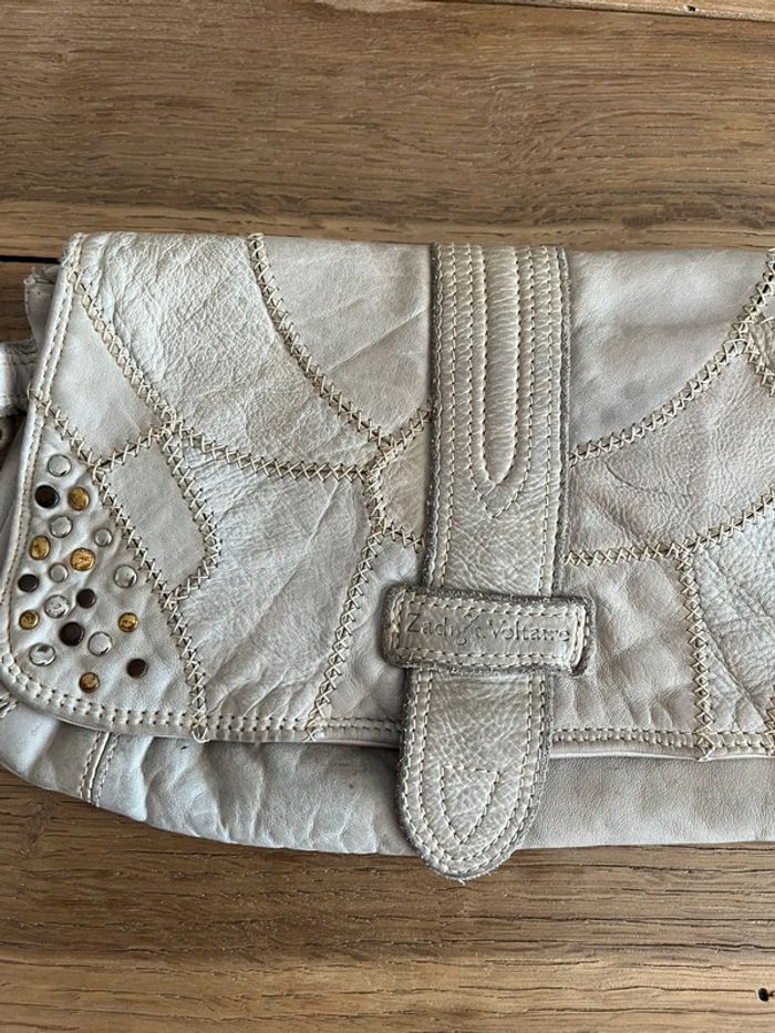 Pochette en cuir beige Zadig & Voltaire - photo numéro 2